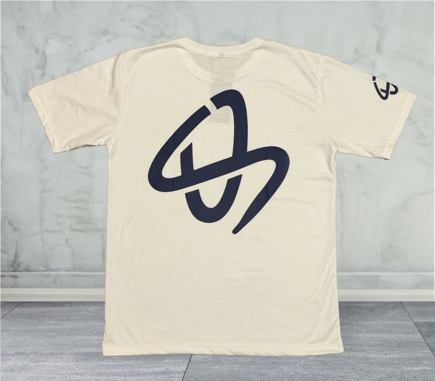 OS Signature Tee - White with Navy Blue and Red Logo (Unisex)